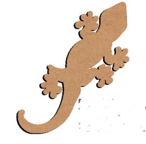 Gecko n°3 26 cm support bois pour mosaïque