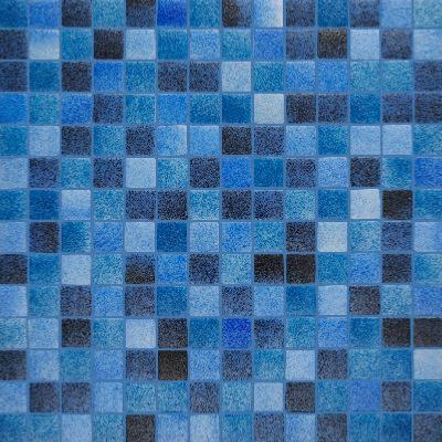 Bleu moyen et foncé mosaïque Water mix OYAMBRE 2.4 cm par 2 M² soit 39.50 € le M²