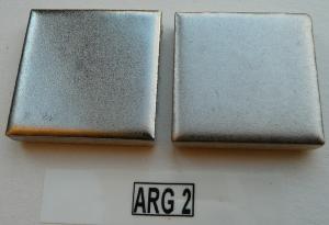 Argent mosaïque émaux métallisé 2.5 par 2.5 cm satiné inox plaque 30 cm