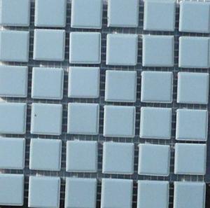 Bleu pastel pavette 2.4 cm épaisseur 8 mm mosaïque grès antique paray en vrac par 1.8 kilos