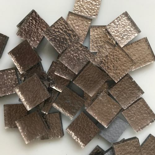 Brun gris clair mosaïque métal gauffré 2 cm précieux vendu à l'unité