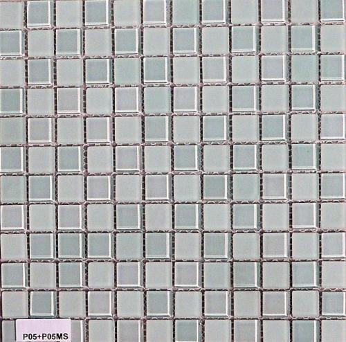 Mosaique blanc brillant et blanc mat mosaique vetrocristal 2.3 cm par 18 carreaux