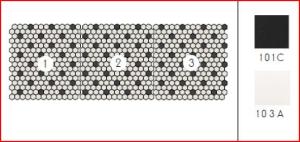 mosaïque noir et blanc dots