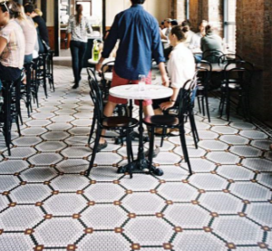 Mosaïque décor hexagone