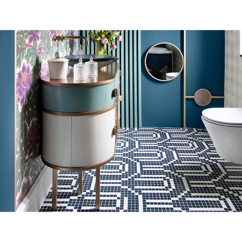 mosaïque sur mesure salle de bain