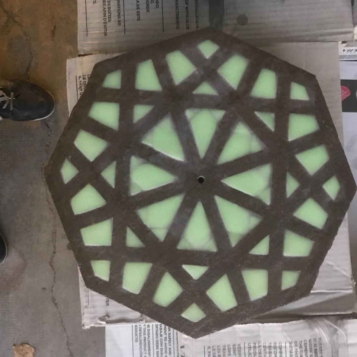 mosaique phosphorescente le jour starlight vert