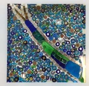 tableau libellule made in mosaic détail entier