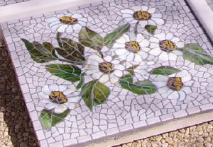 pavé de jardin fleurs blanches de Mme Puységur