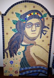 mosaique la princesse au foulard de M H Quin