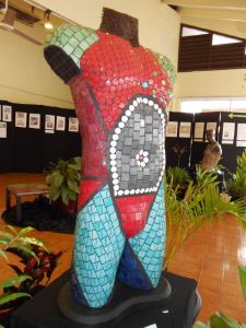 mosaique sur buste mme Demore du Vanuatu