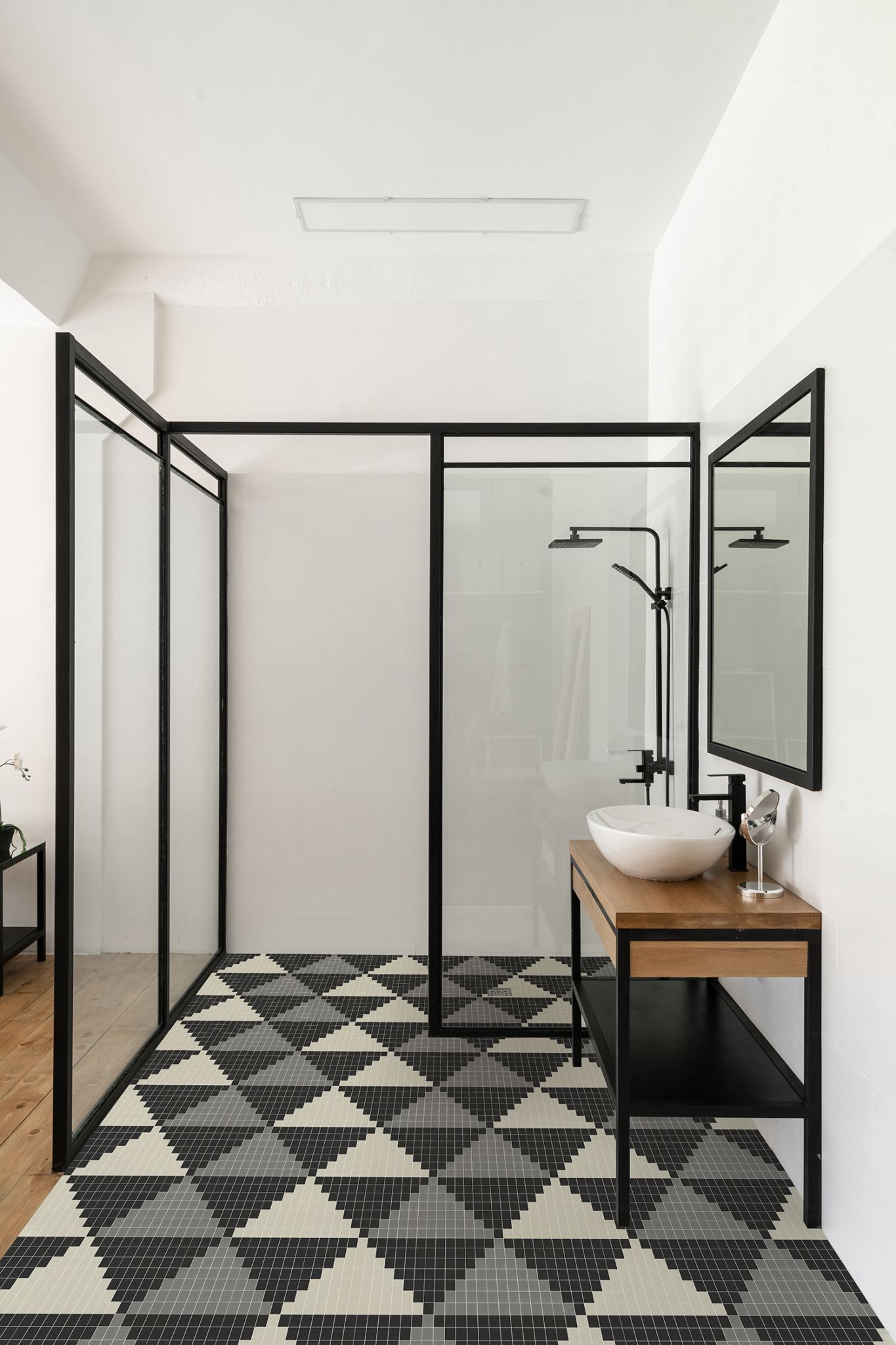 mosaique mat sol de douche italienne 
