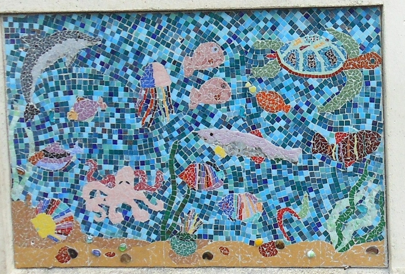 mosaique de l'école maternelle Montafilan de plélan le petit côte d'Armor