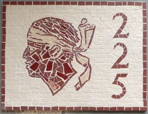 plaque de rue motif corse