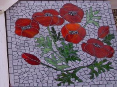 pavé de jardin coquelicots de Mme Puységur