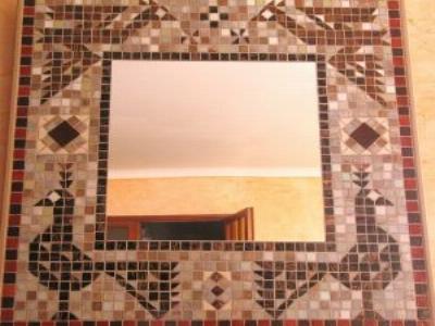 mosaique miroir en pates de verre gemmes de mme Sulmoni