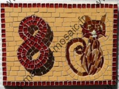 mosaique numeros plaque de maison pour extérieur en emaux et grès