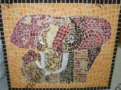 exemple de mosaique elephant du foyer les collines vendéennes