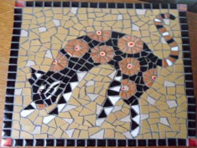 mosaique chat de janine