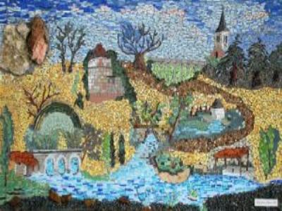 mosaïque collective de moz'Arts et décors des monuments de Vouneuil sous Biard (