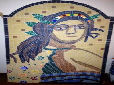 mosaique la princesse au foulard de M H Quin